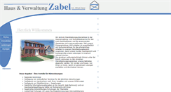 Desktop Screenshot of immobilien-zabel.de