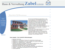 Tablet Screenshot of immobilien-zabel.de